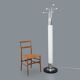 Chrome metal coat rack floor lamp, 1970s