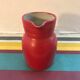Former pitcher in red sandstone with grey interior - anse decoration vintage kitchen