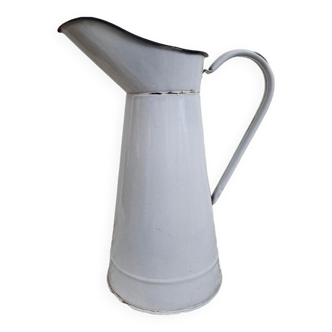 White enameled pitcher