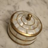 Brass and mother-of-pearl box