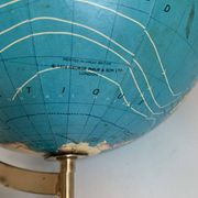 Globe terrestre tripode doré Taride Paris France vintage 1976 - 27 cm