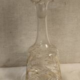 Carafe en verre décors muguet