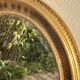 Oval mirror with gold leaf - Empire style - Very good condition