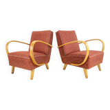 1950s Jindrich Halabala Set of Two Armchairs, Czechoslovakia