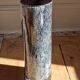 Large blown glass roller vase with speckled gray/purple camaieu decor