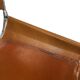 vintage dining room chair in cognac leather and chrome 1970s Italy