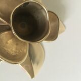 Brass flower candlestick