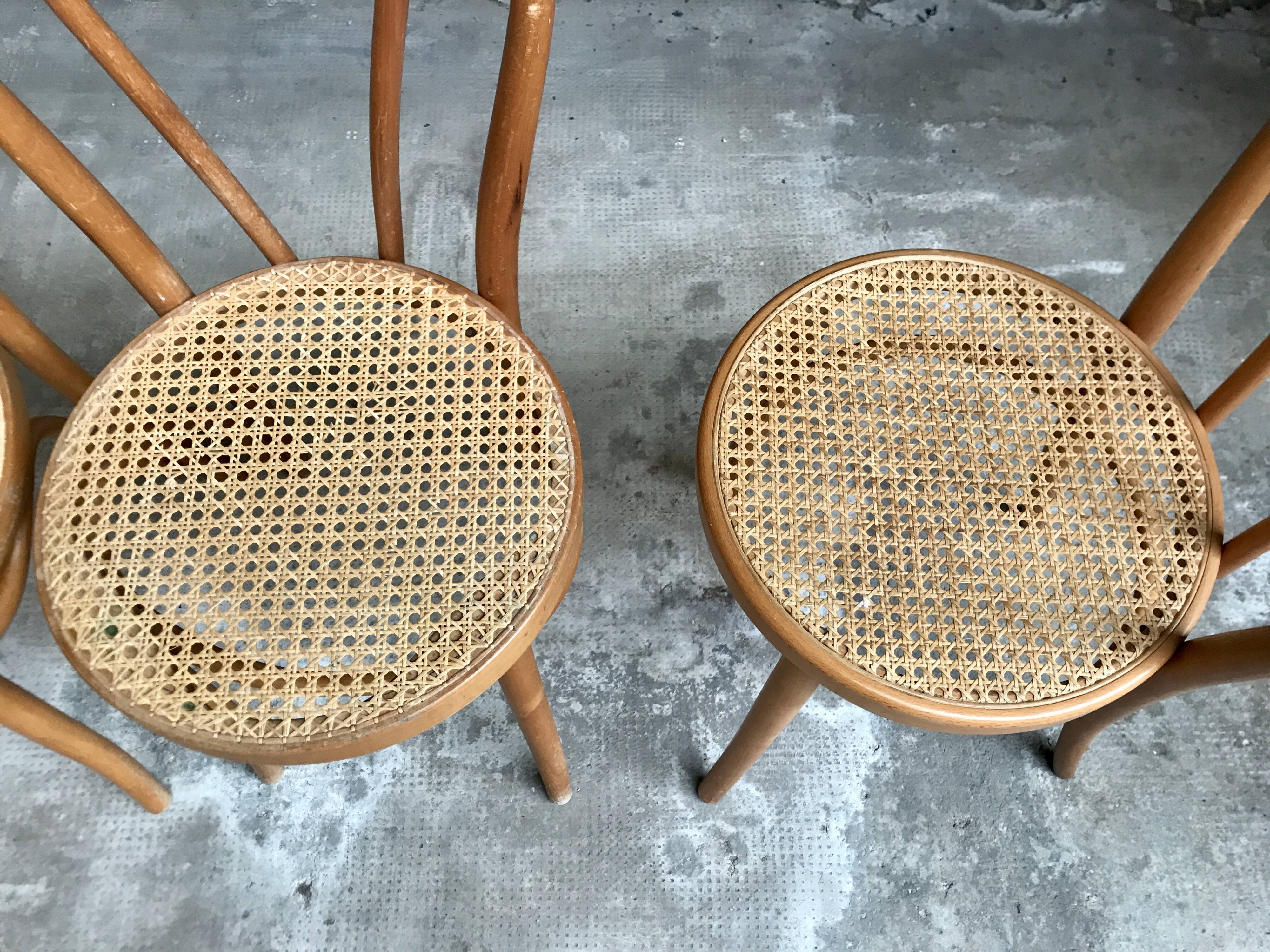 Series of 4 bistro chairs cyears beech light