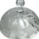 Tableware, engraved glass cheese dome from the 20th century.