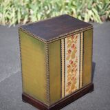 Napoleon III upholstered wooden chest, storage chest, interior decoration