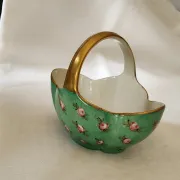 Old Limoges porcelain basket