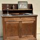 Grand buffet, meuble de toilette ancienne à dessus de marbre XIXe