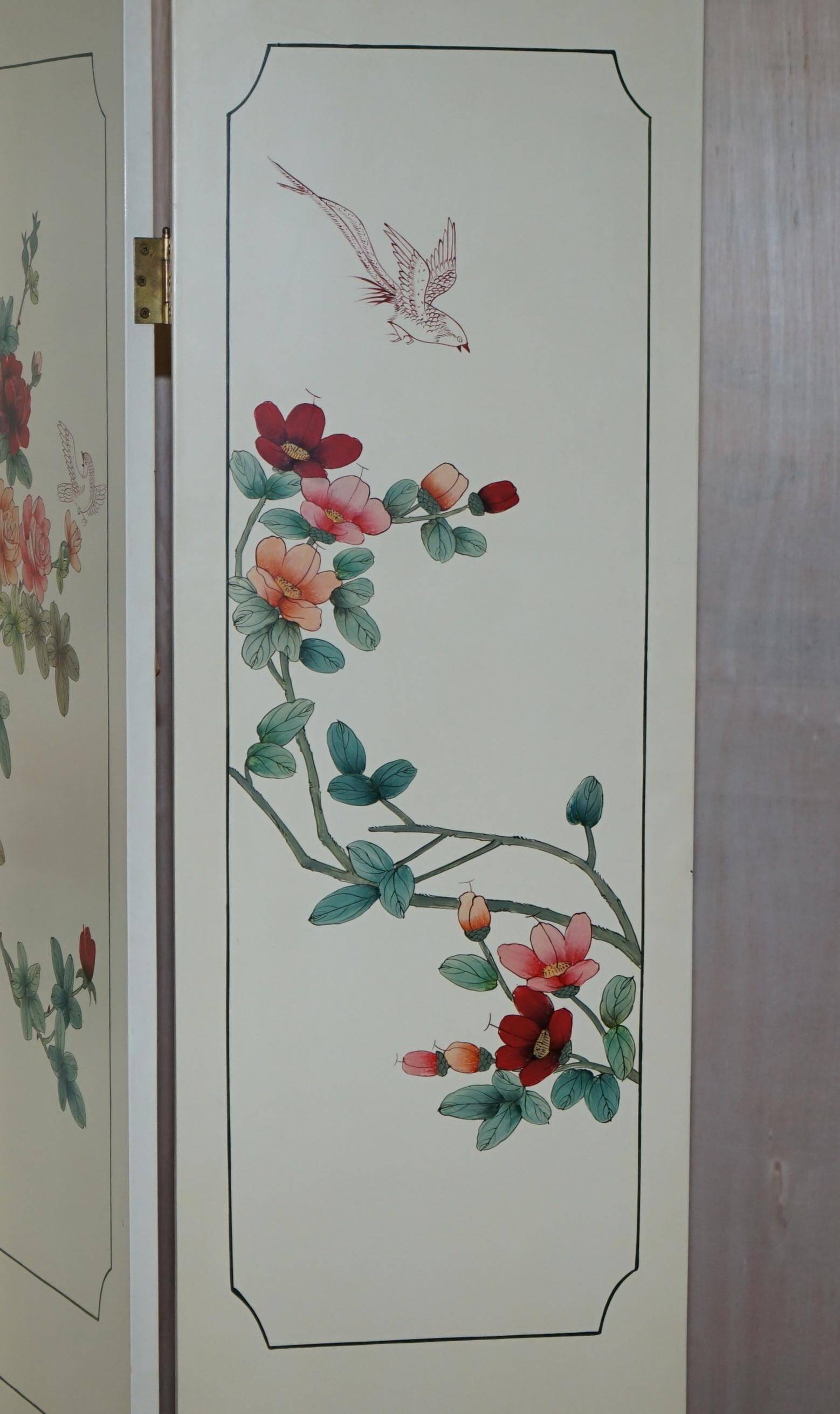 Vintage folding screen in hard stone