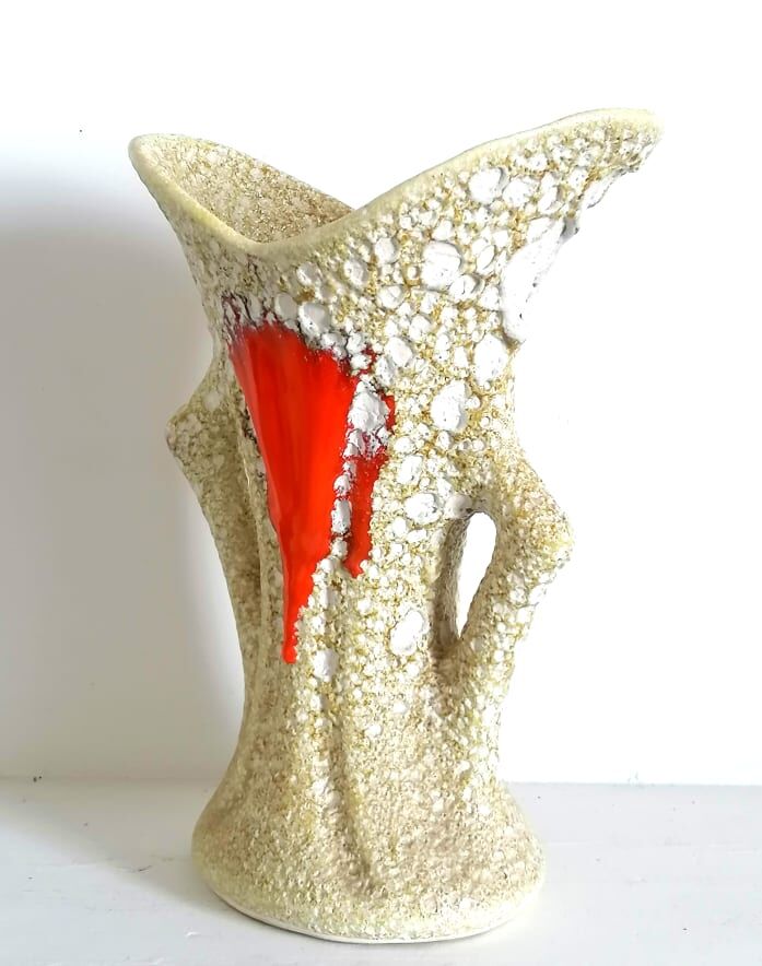 Vase fat lava style Vallauris 1970