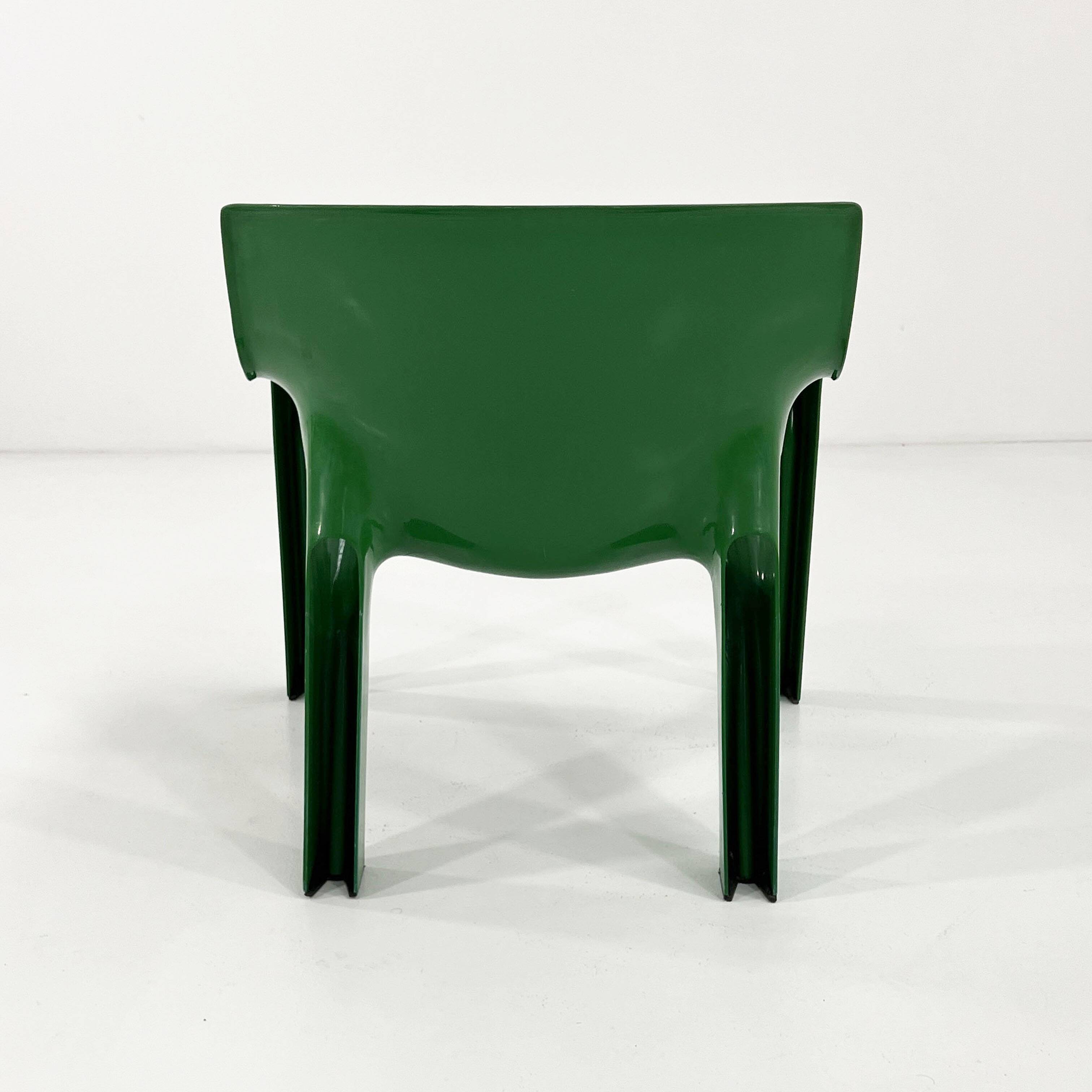 Vicario armchair in green by Vico Magistretti for Artemide, 1970