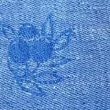 Damask tablecloth in white-blue linen