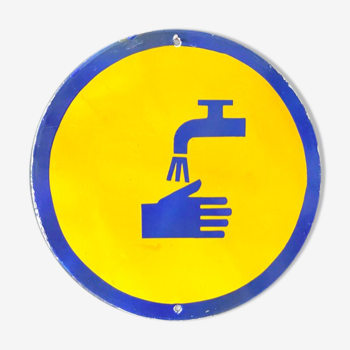 Wash your hands vintage european industrial enamel signs decoration