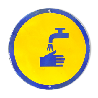 Wash your hands vintage european industrial enamel signs decoration