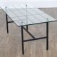 Modernist glass and metal coffee table 1950