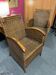 Paire de fauteuils en osier coloniaux