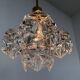 Small Midcentury Glass Chandelier/pendant by Kinkeldey, Germany, 1970s