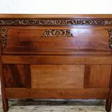 Old carved wooden headboard