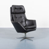 Danish Vintage Swivel Lounge Chair by Henry W. Klein