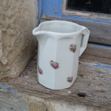 Pitcher Pillivuyt Mehun france ceramic patterns florets