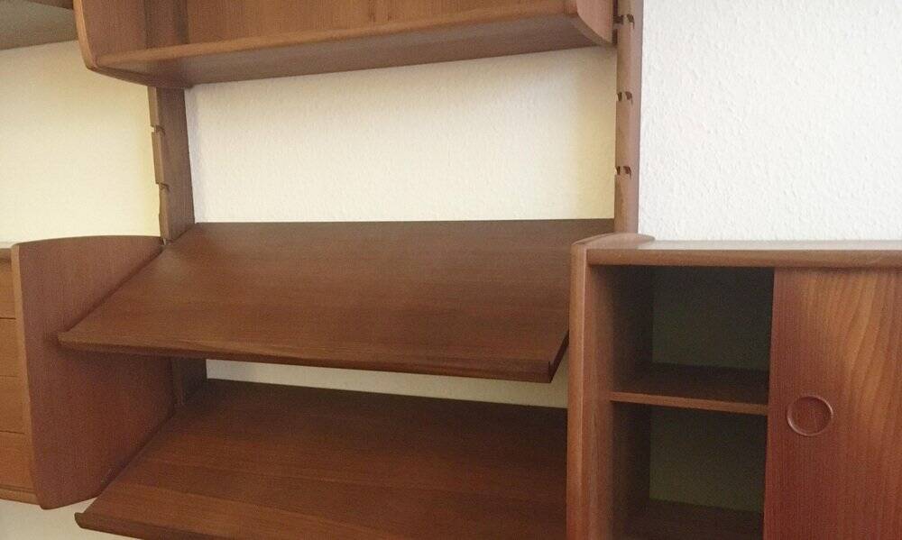 Mid-Century Modular Wall Unit Ergo in teak by John Texmon and Einar Blindheim for Blindheim Möbelfabrikk, 1960s.