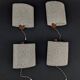 Ensemble de 4 appliques murales scandinave en teck et perspex