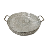 Silver metal aperitif tray circa 1950