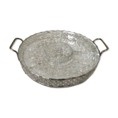 Silver metal aperitif tray circa 1950