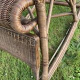 Ancien rocking-chair chair en rotin