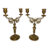 Pair of two-light candelabra in bronze, Napoleon III, late 19th century.