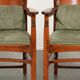 Set of 8 Art Nouveau/Jugendstil dining chairs with suede upholstery