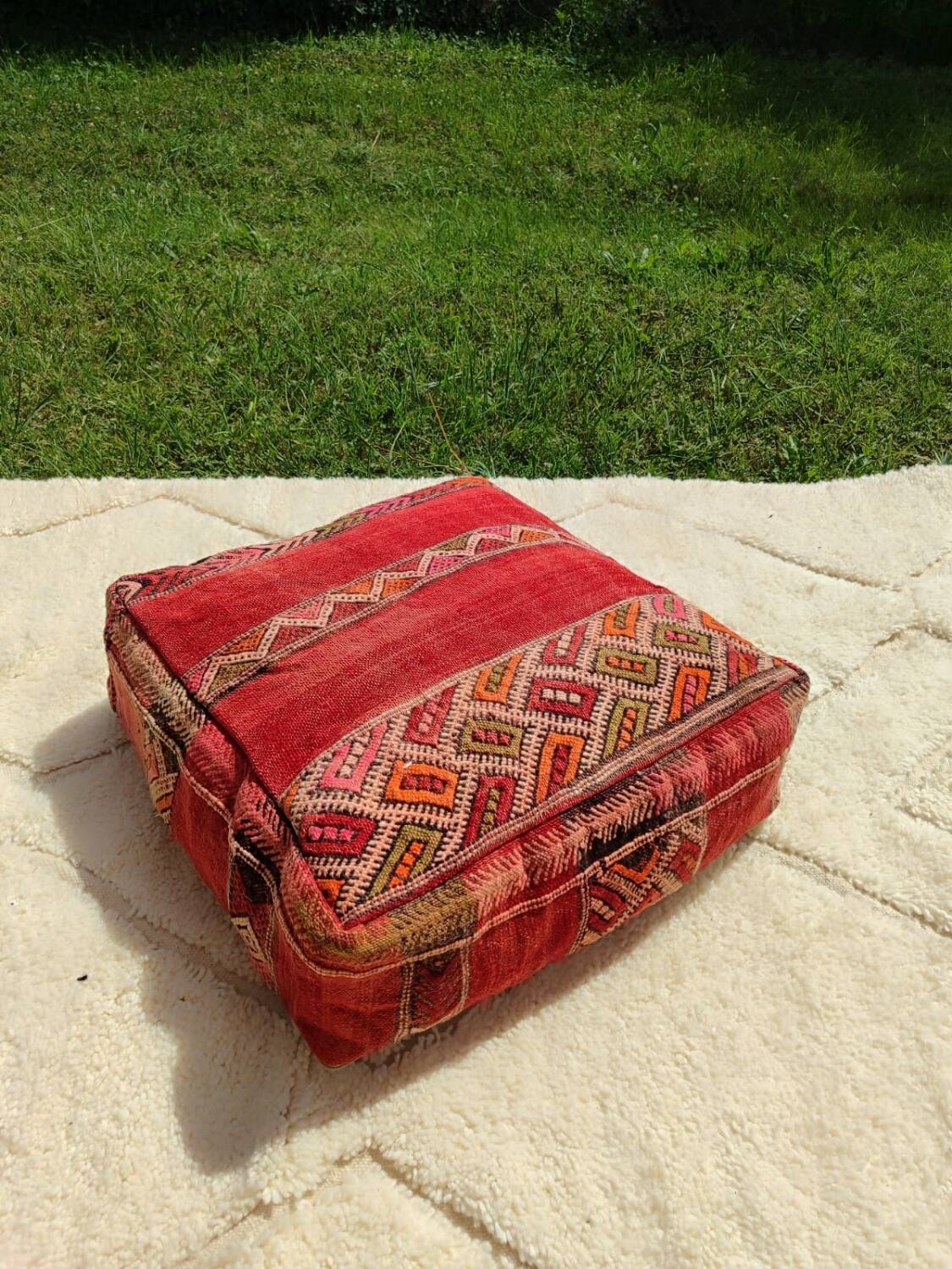 Berber kilim style pouf