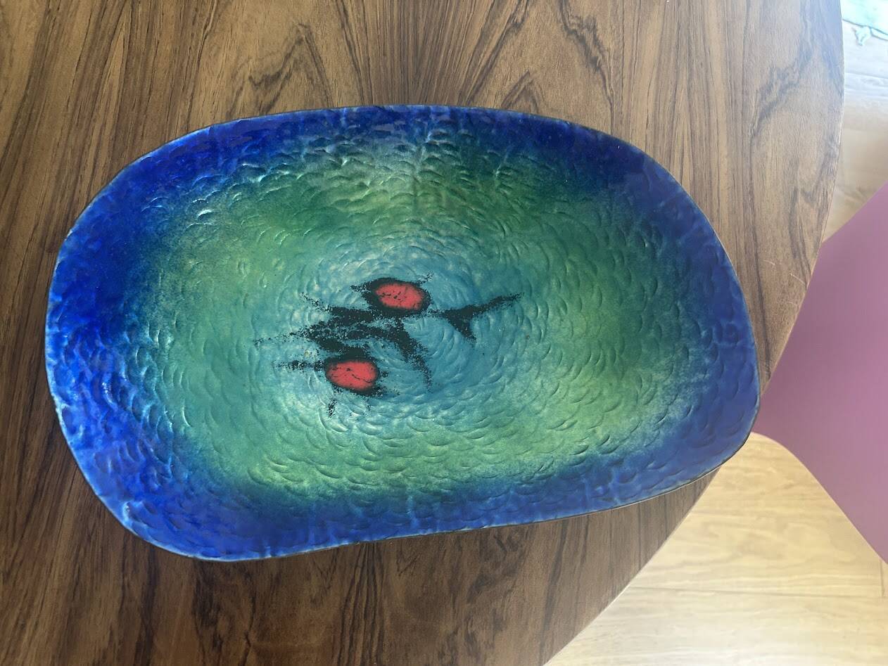 1950s/60s enamelled metal cup