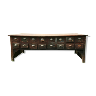 Meuble de métier ancien en bois