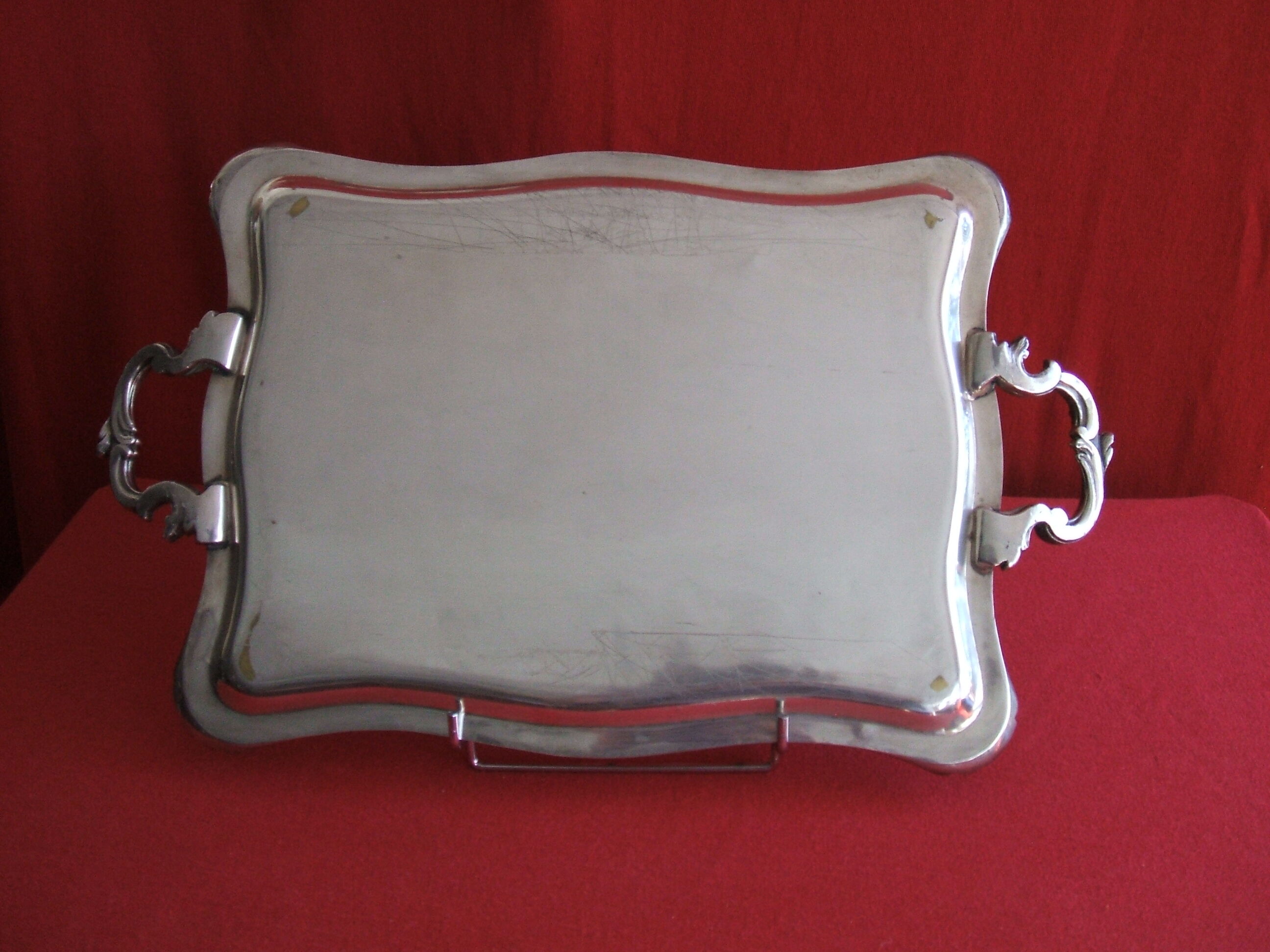 Louis XV-style silver metal platter