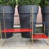 60's black and red String shelf