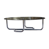 Table 70s glass/chrome