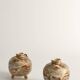 Satsuma Earthenware Vases, Hand-Painted Polychrome, Japan, Set of 2