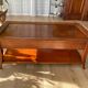 Rectangular mahogany coffee table with drawer
