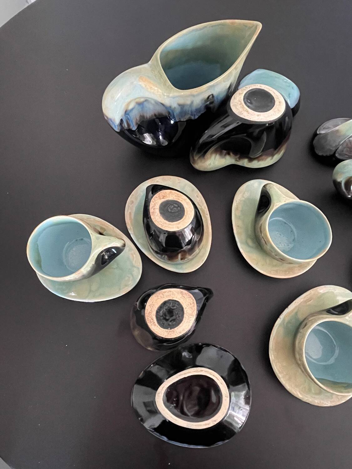 Vallauris ceramic coffee service from the 60s