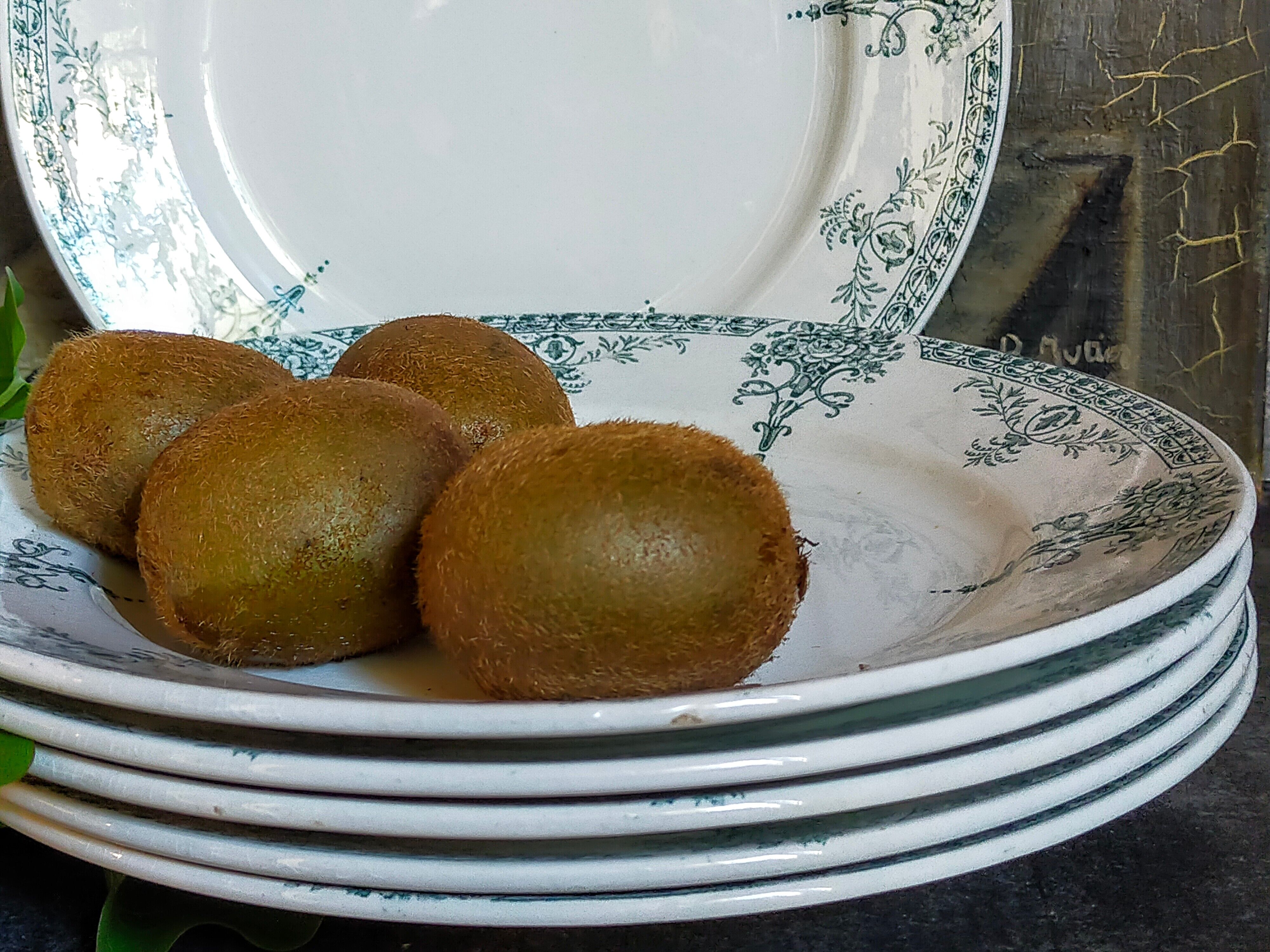 Six old plates iron earth of lunéville model lugano late nineteenth