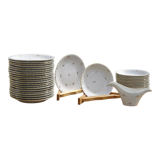 White and gold plate service, Vitriam porcelain