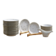 White and gold plate service, Vitriam porcelain