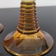 Set of 5 amber Römer wine glasses German vintage from the 1960s