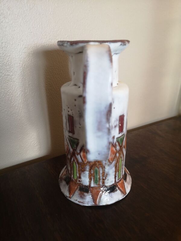 Vase pichet en céramique signé Fernande Kohler Vallauris années 1950-60