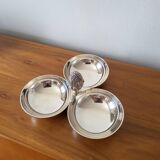 Christofle silver-plated mendiant 3-compartment serving tray
